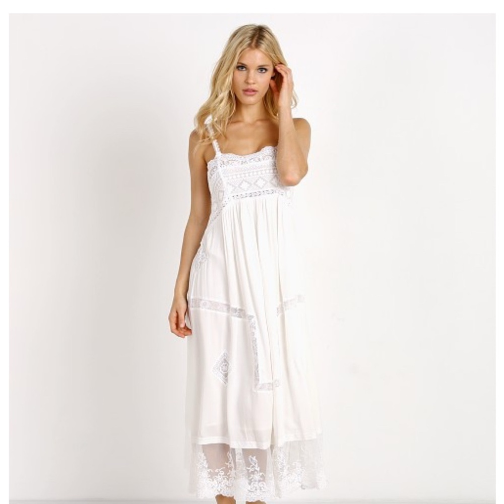 Spell Peaches Slip Dress with lace, NWT, XL - Picture 4 of 17